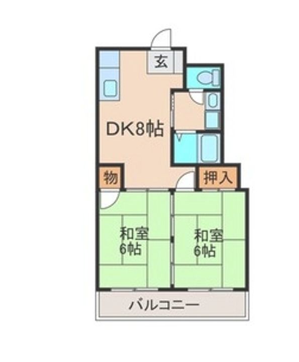 福岡県春日市春日9丁目(マンション)の賃貸物件の間取り