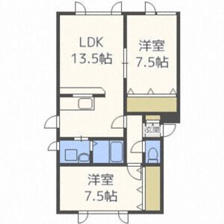 シンセリティK,Kの間取り