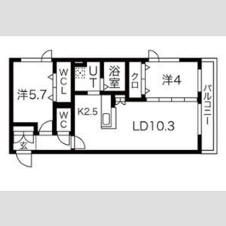 アルファスクエア菊水2条の間取り