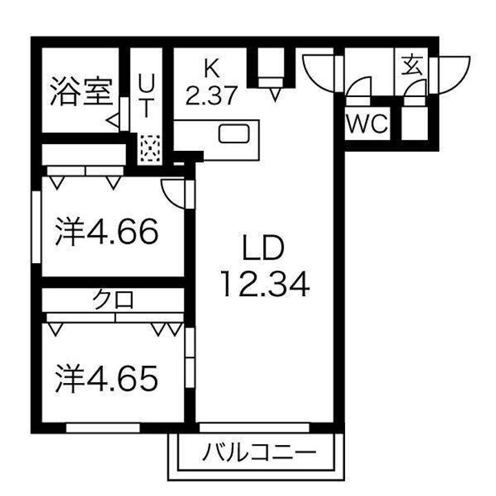 Apt.1 punana meli (アプトワン プナナメリの間取り