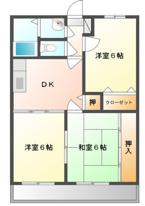 ロイヤルハイツ303の間取り