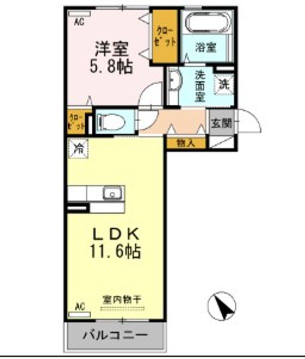 サニーヒルズ303の間取り