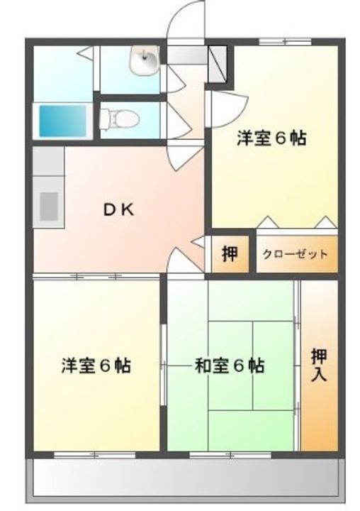 ロイヤルハイツⅡ301の間取り