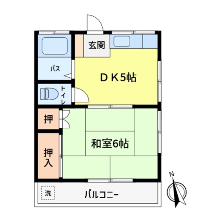 第二秀和コーポ201の間取り