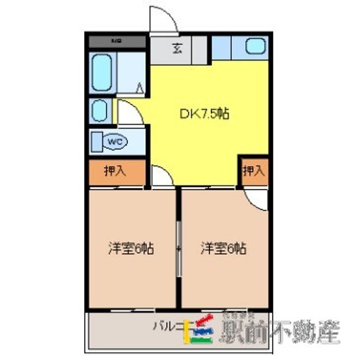 グリーンパークゆのそB302の間取り
