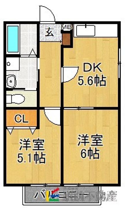 アムールひろかわ105の間取り
