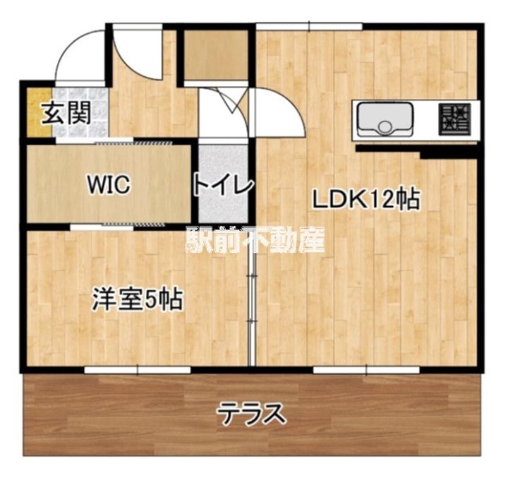 Strawberry fields叶夢 四番館4-101の間取り