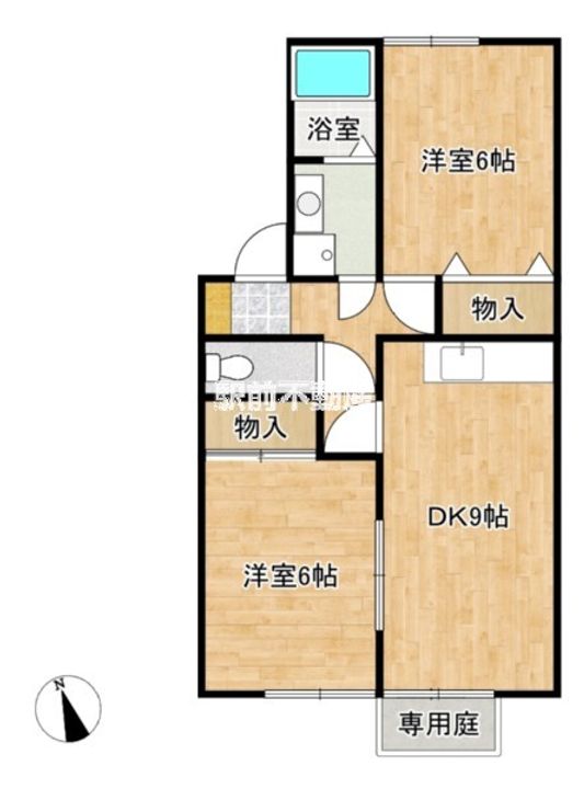 セジュールオリカンA棟103の間取り