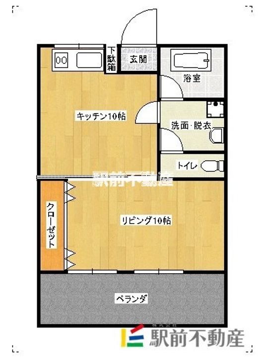 大木コーポ301の間取り