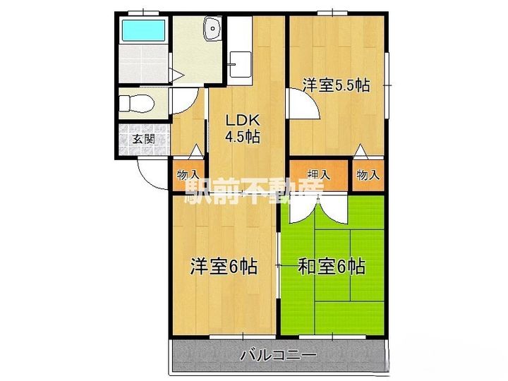 立花ハウス202の間取り