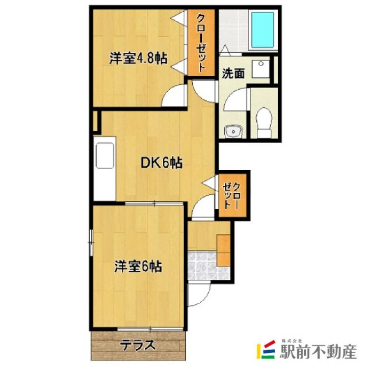 JY TOWN D棟103の間取り
