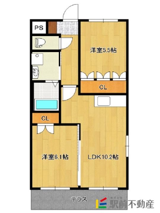 フェリーチェⅡ101の間取り