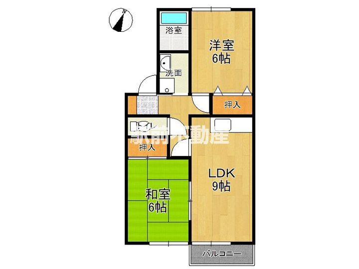 セジュールソシアⅡ203の間取り