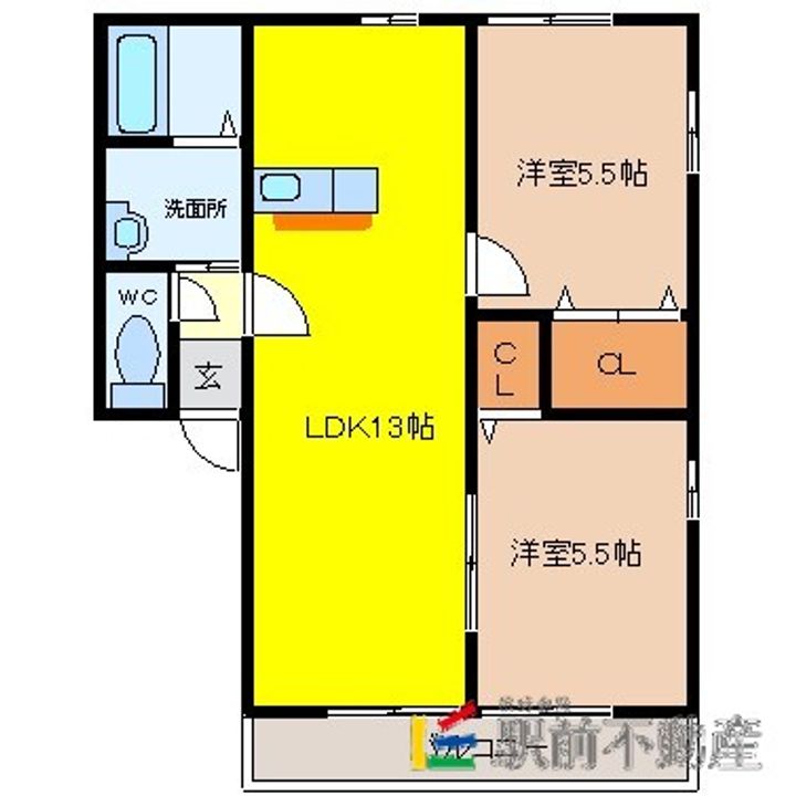 エストメゾン105の間取り