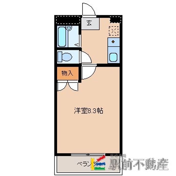 レオパレスみなみごうばる106の間取り
