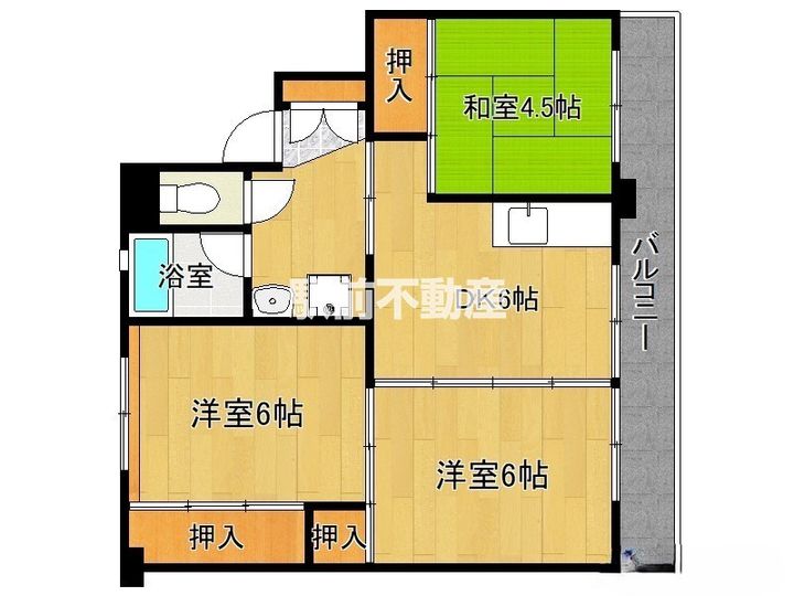 福岡県柳川市大和町豊原の賃貸マンションの間取り