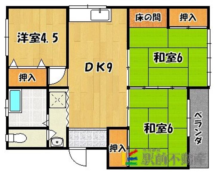 第二矢野コーポ301の間取り