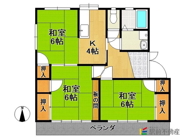 東米山ハイツ2-2の間取り