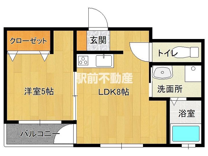 福岡県筑後市大字羽犬塚の賃貸アパートの間取り