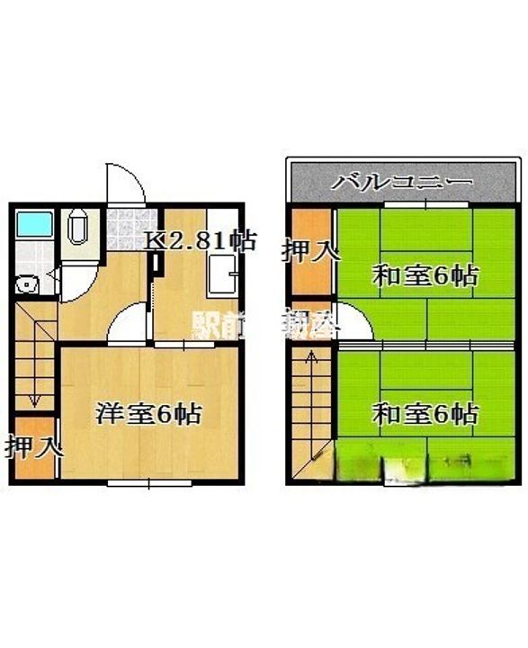 福岡県柳川市三橋町磯鳥の賃貸アパートの間取り