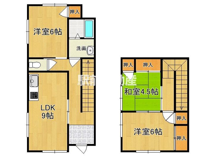 福岡県大牟田市上屋敷町1丁目(一戸建)の賃貸物件の間取り