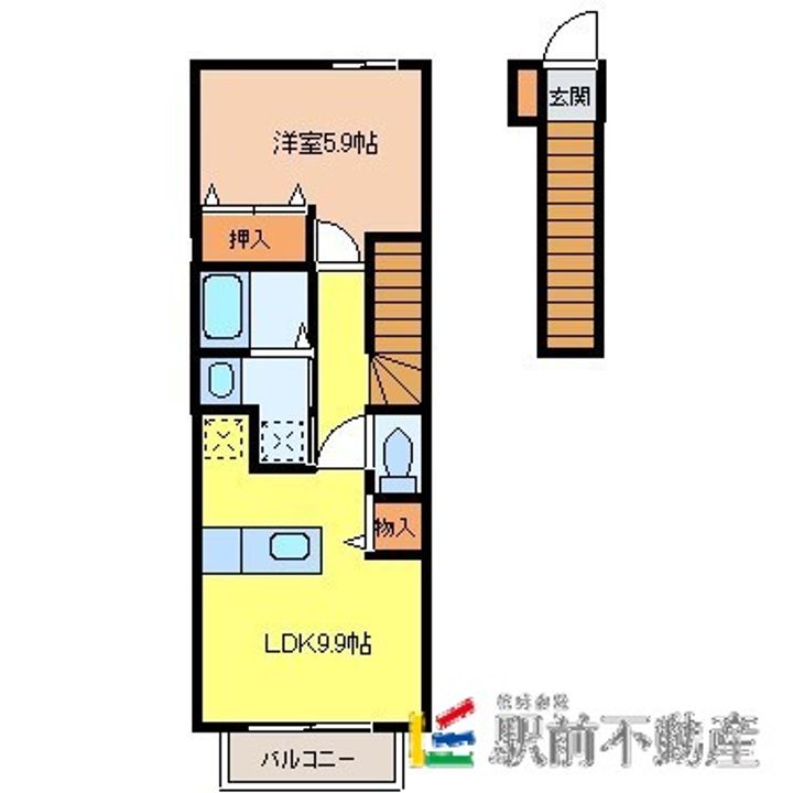 エアリーヴィラ弐番館202の間取り