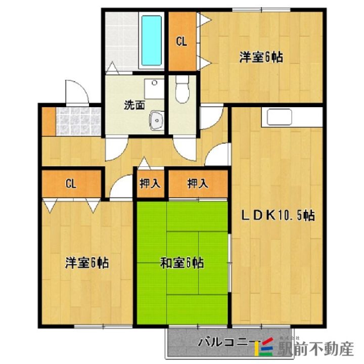 アベニール21E棟211の間取り