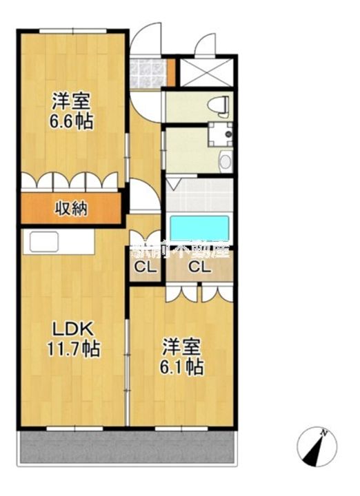 SUN HEIM M&H Ⅱ105の間取り