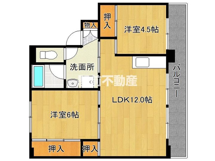 ビレッジハウス八女室岡1号棟508の間取り