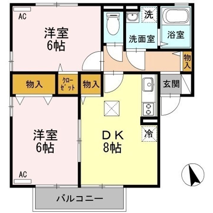 エトワールB棟101の間取り
