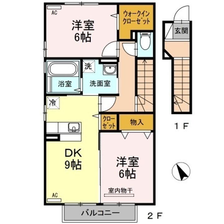 ウィッシュ開A棟.202の間取り