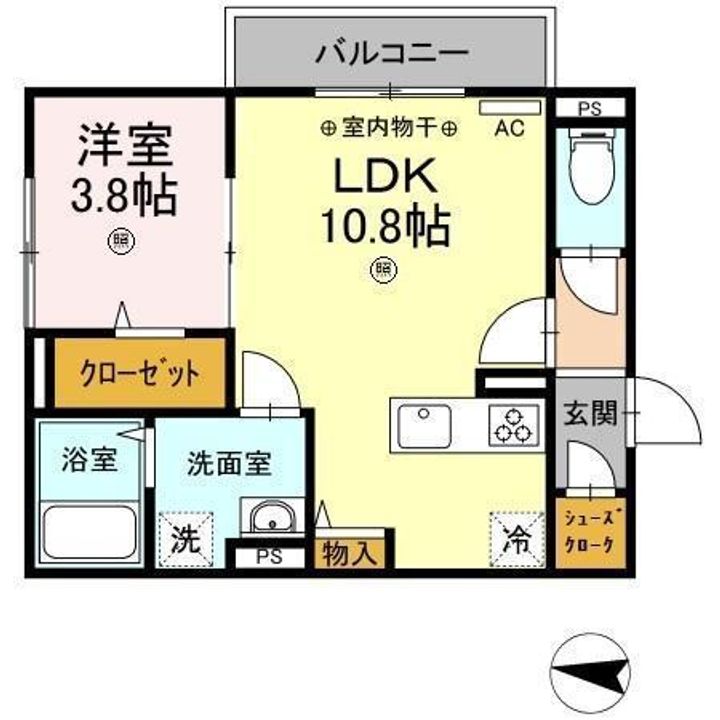 プランドール流川.305の間取り