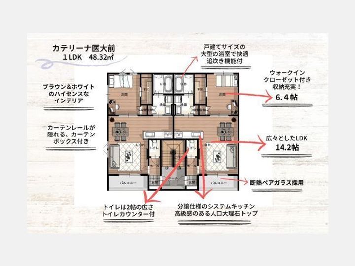 カテリーナ医大前 WEST2102の外観