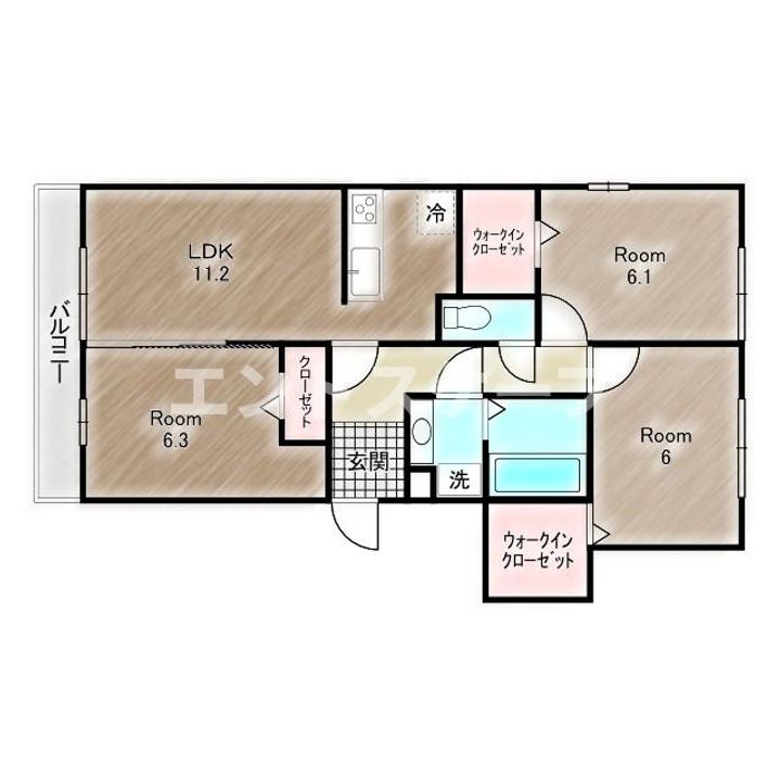 ラ・フルール紅雲の間取り