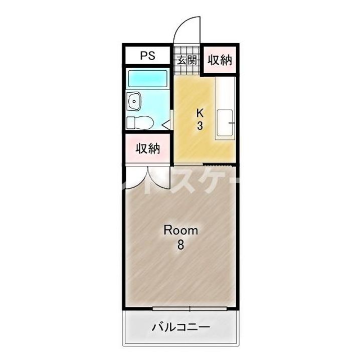 エーダイロイヤルプラザ505の間取り