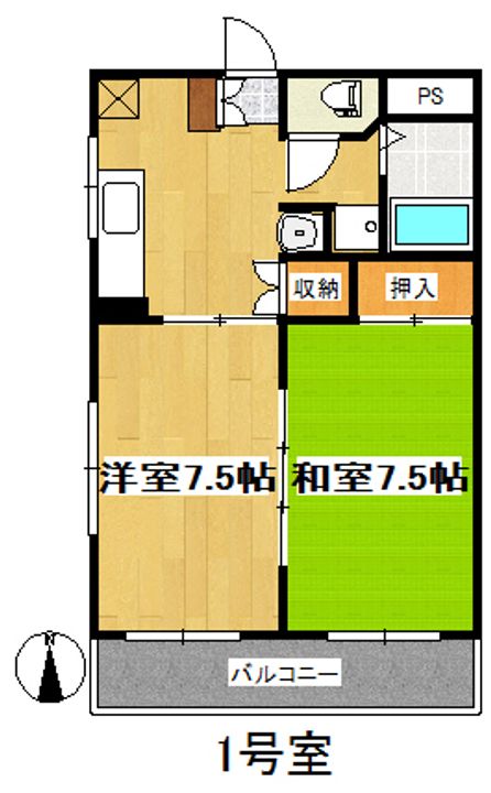 メゾンブランシュ2号館の間取り