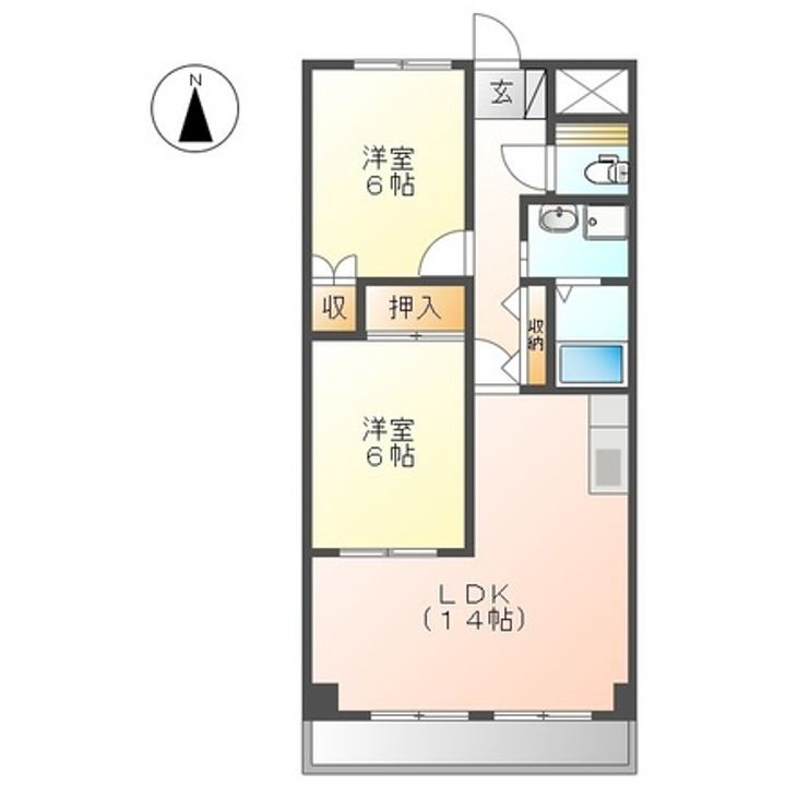 ウィン・ベルⅡ103の間取り