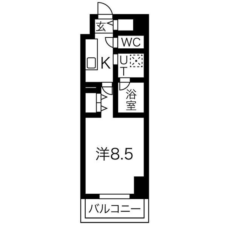 リシュドール名駅南の間取り