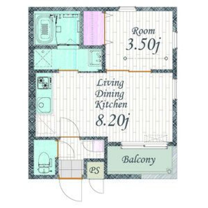 Cherim 本陣十王町Ⅱ Southの間取り