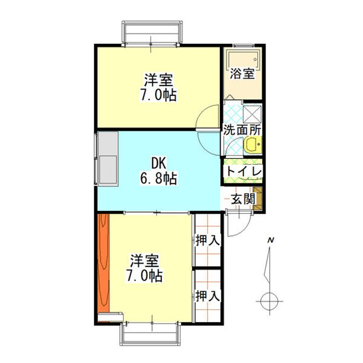 メゾン久遠Ⅱ102の間取り