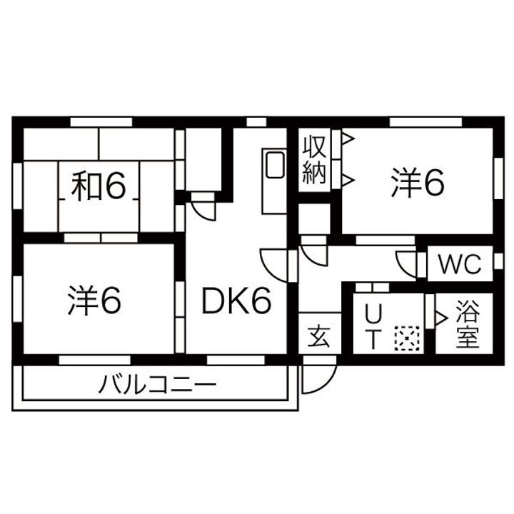 PATIO楠201の間取り