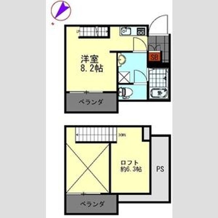 アルディア南川205*の間取り