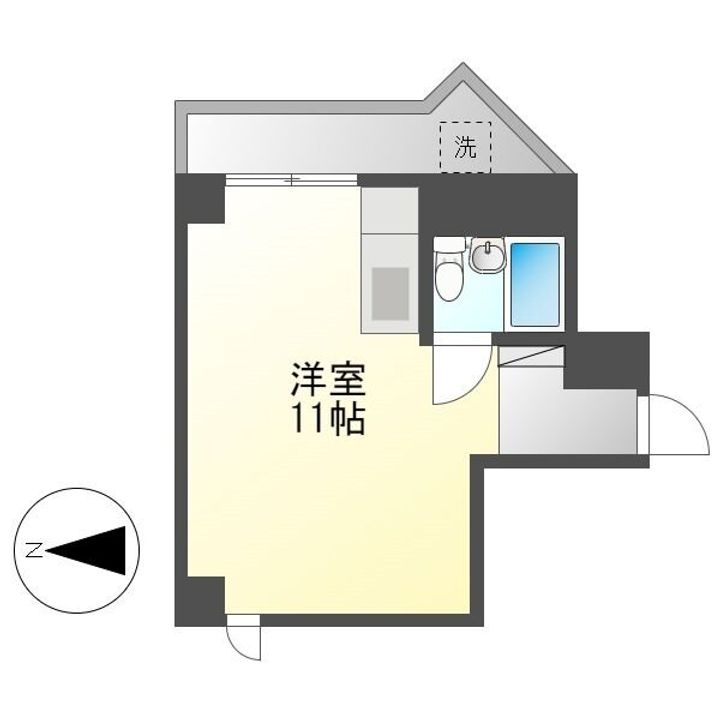 チサンマンション椿町306の間取り