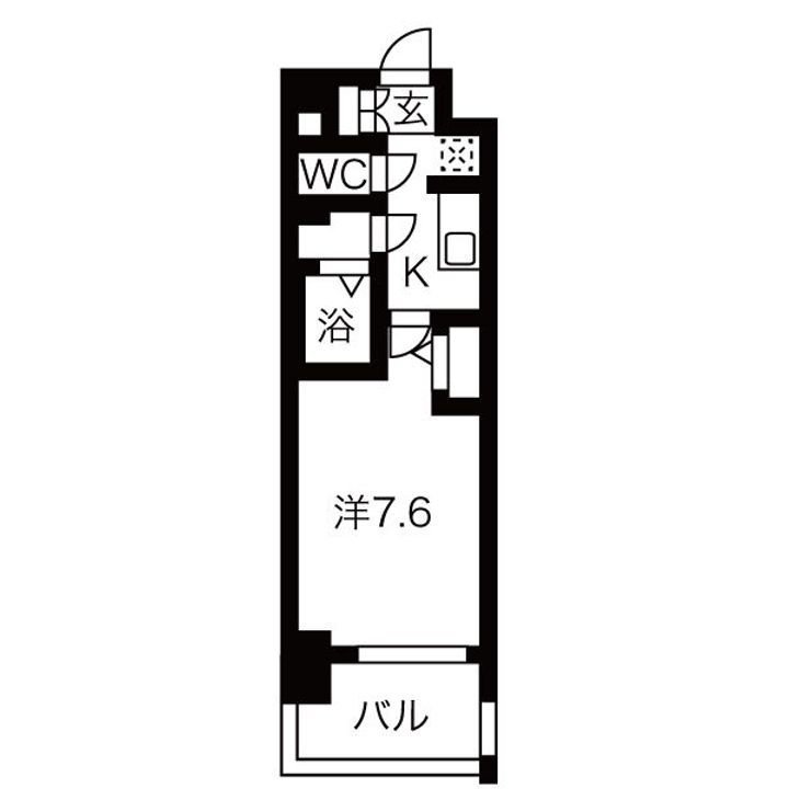 メイクスデザイン上前津1402の間取り