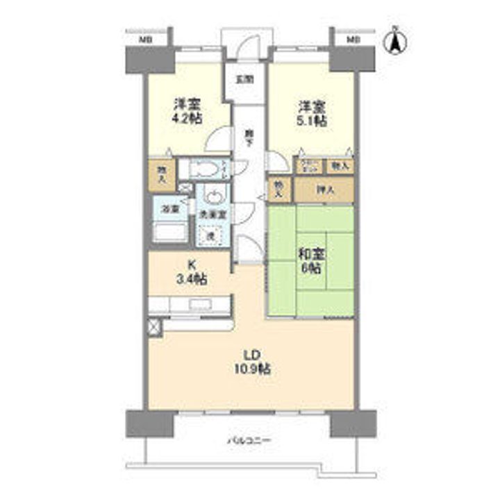 アーバンドエル八事石坂の間取り