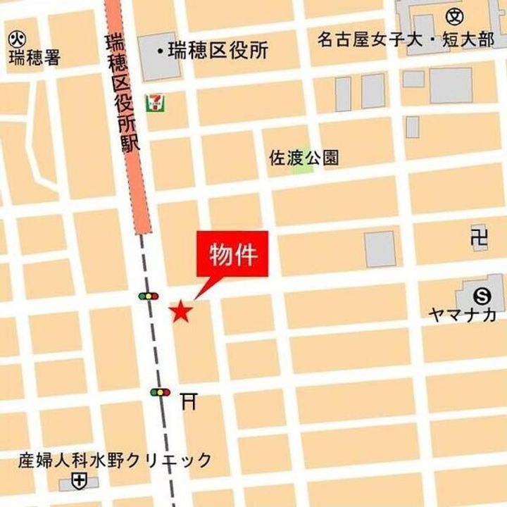グランドゥール瑞穂通1101の地図