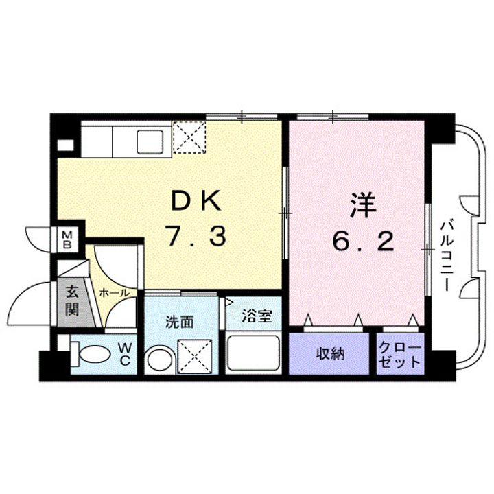 鹿児島県鹿児島市西田3丁目(マンション)の賃貸物件の間取り