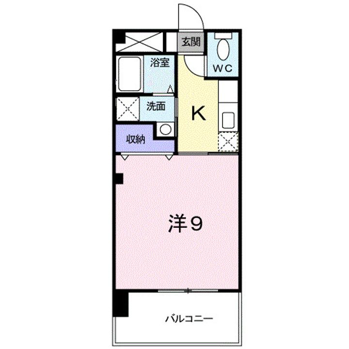 鹿児島県鹿児島市新屋敷町(マンション)の賃貸物件の間取り