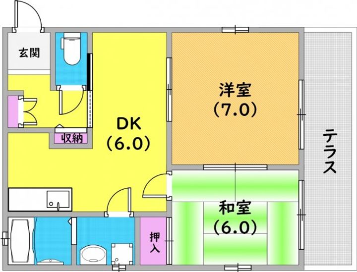 モンシャトーK熊内の間取り