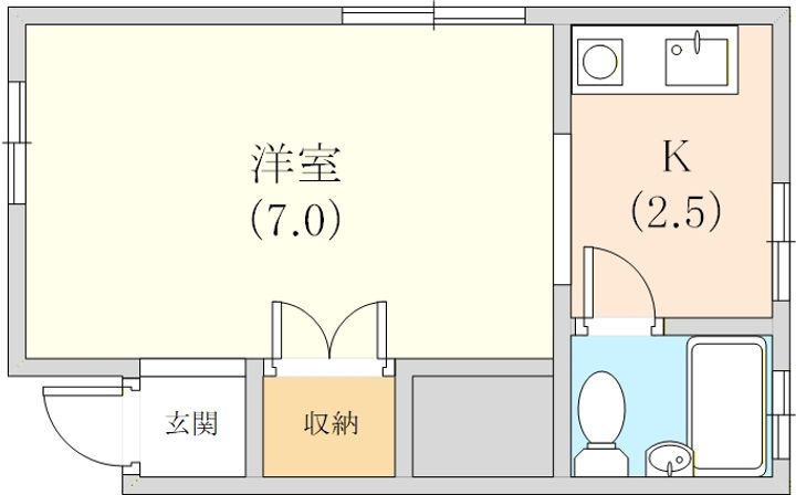 ユリーナ六甲201の間取り